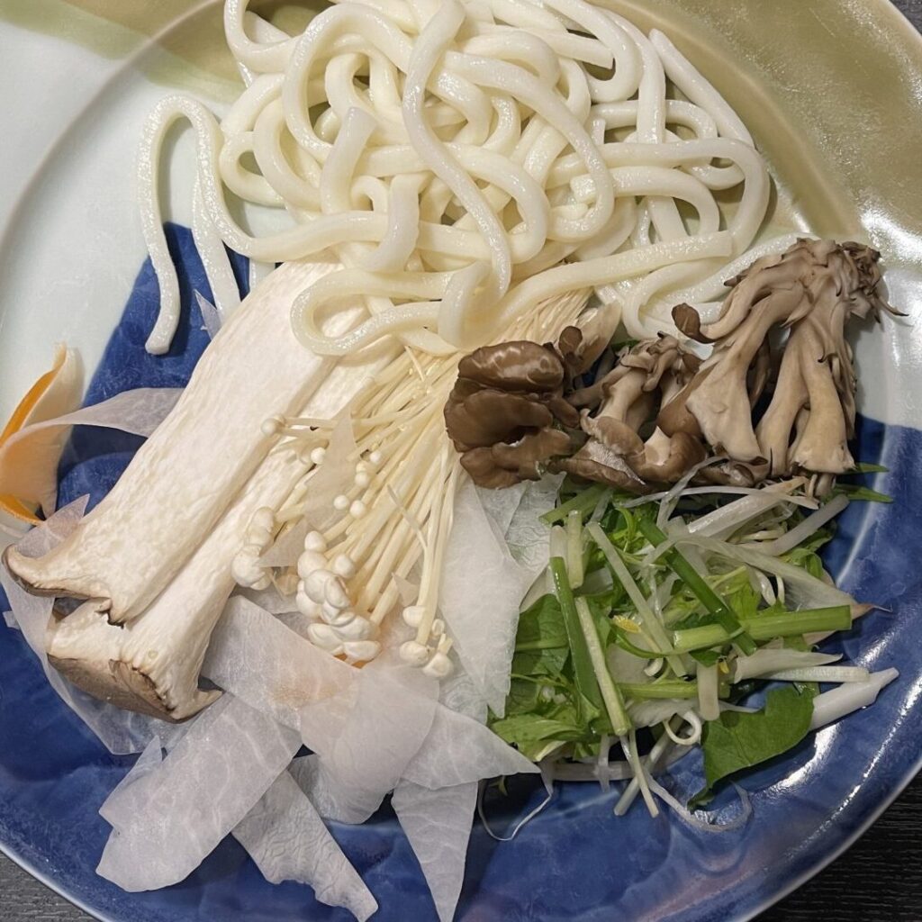 しゃぶしゃぶのお出汁でいただくうどん